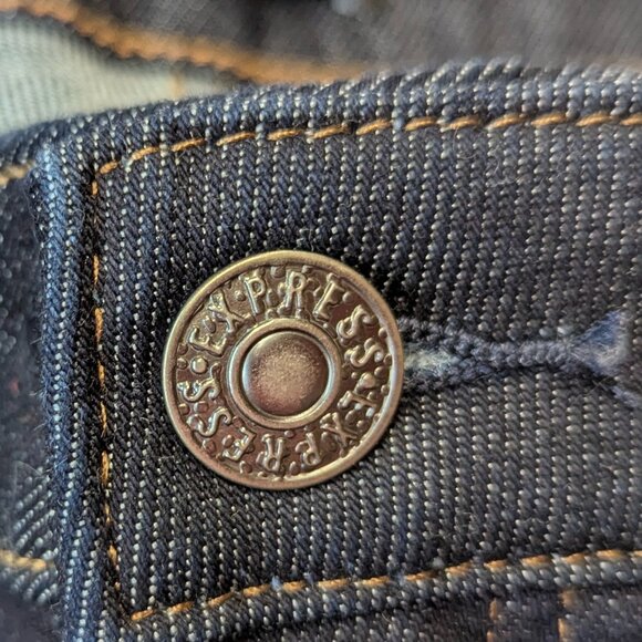 Express Slim Straight Size 36x30 Raw Denim - Picture 9 of 14